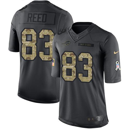 Nike Bills #83 Andre Reed Black Men's Stitched NFL Limited 2016 Salute To Service Jersey - Click Image to Close